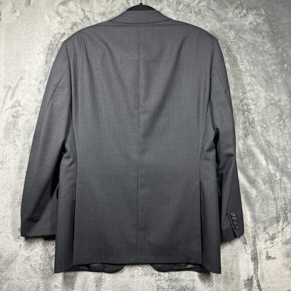 Samuelsohn Harry Rosen SB Ashton Blazer Mens 40R Striped 💯 Wool Made in Canada - Picture 2 of 15